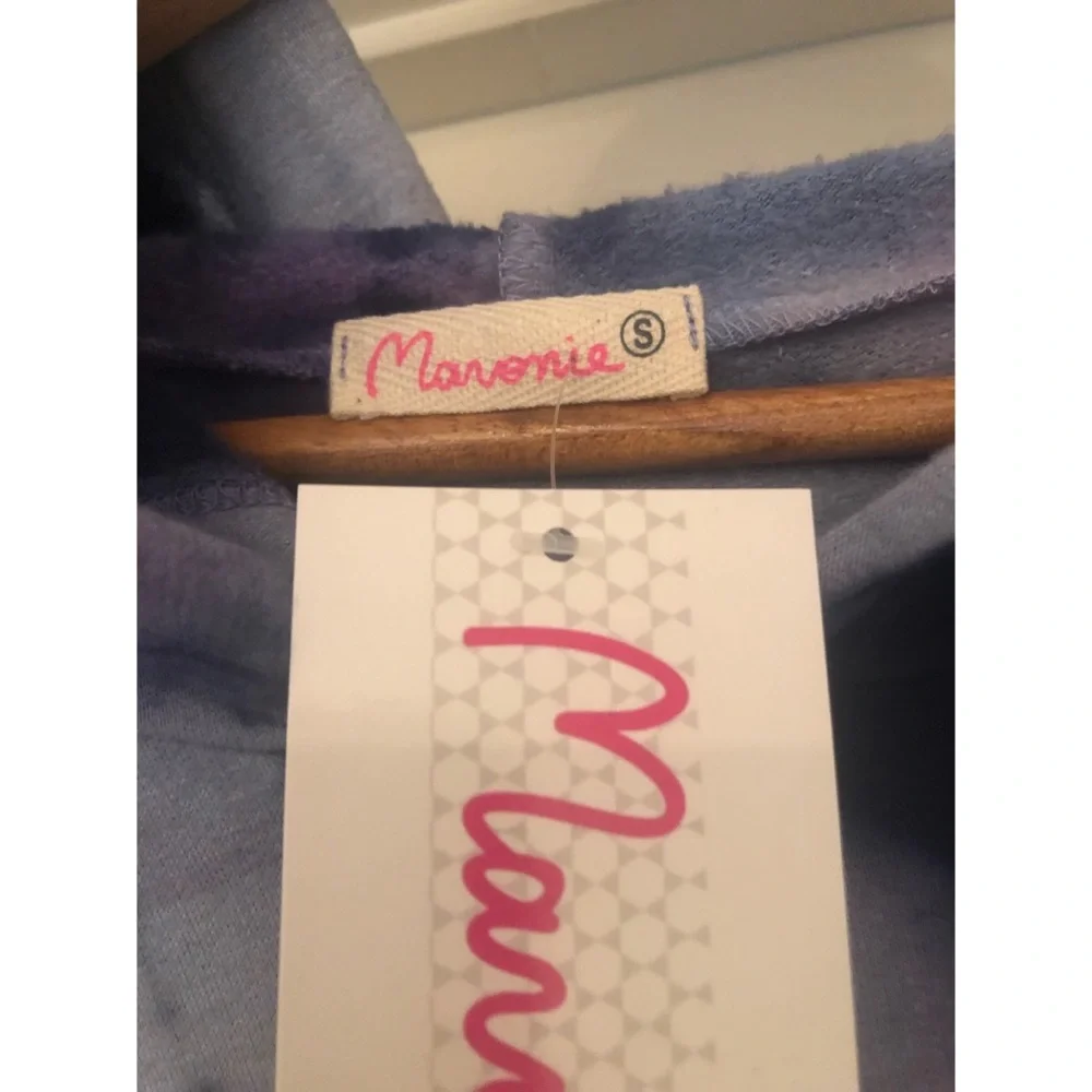 MARONIE LA Tie Dye Hooded Crop Sweatshirt BRAND NEW Size Medium!